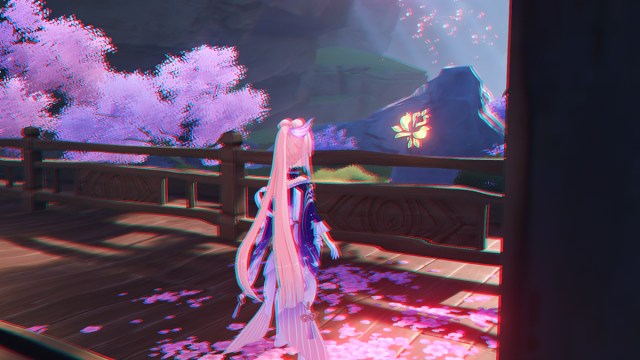 Screenshot of Kokomi in the Silent Seeker of Knowledge quest in Genshin Impact.