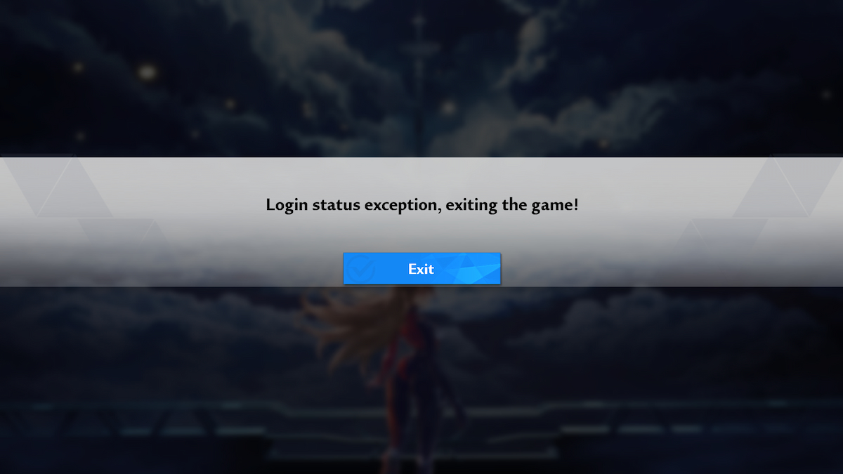 tower of fantasy login exception error