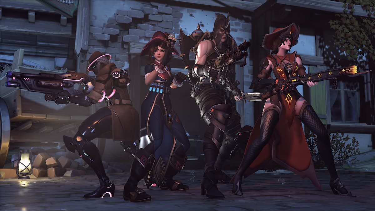 Screenshot of Overwatch 2 characters in the 2022 Halloween event.