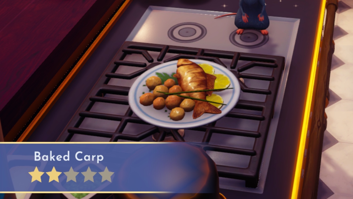 baked carp recipe disney dreamlight valley