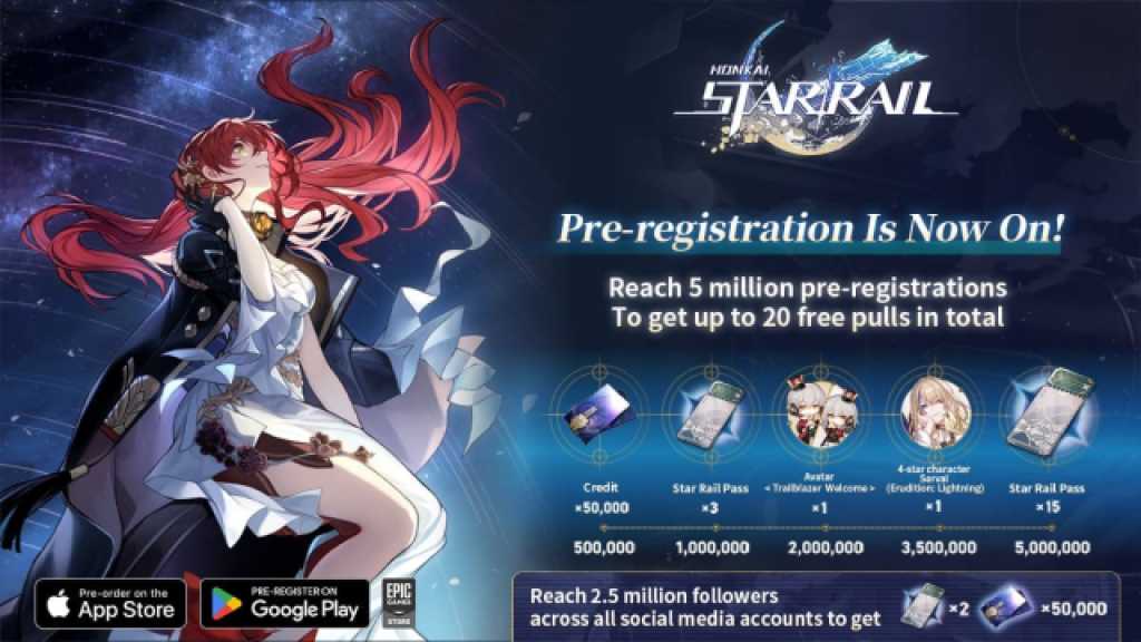 Pre-Register Rewards Honkai Star Rail