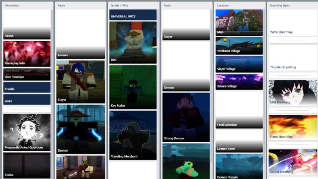 Roblox Demon Slayer Midnight Sun Trello Page