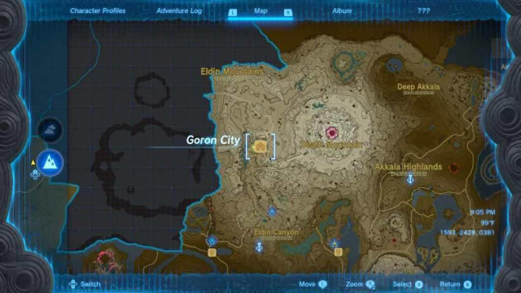 Tears of the Kingdom Goron City Location