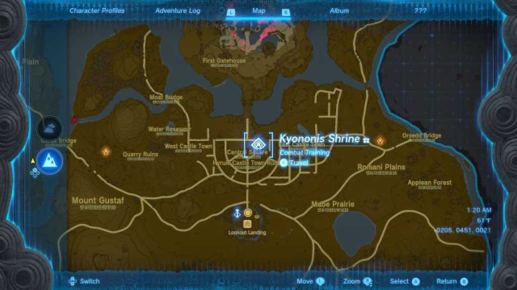 Tears of the Kingdom TOTK Kyononis Shrine Location for Dodge Tutorial