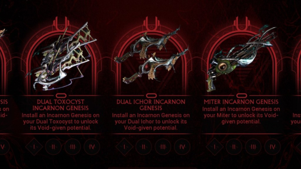 Warframe Incarnon Genesis Weapons