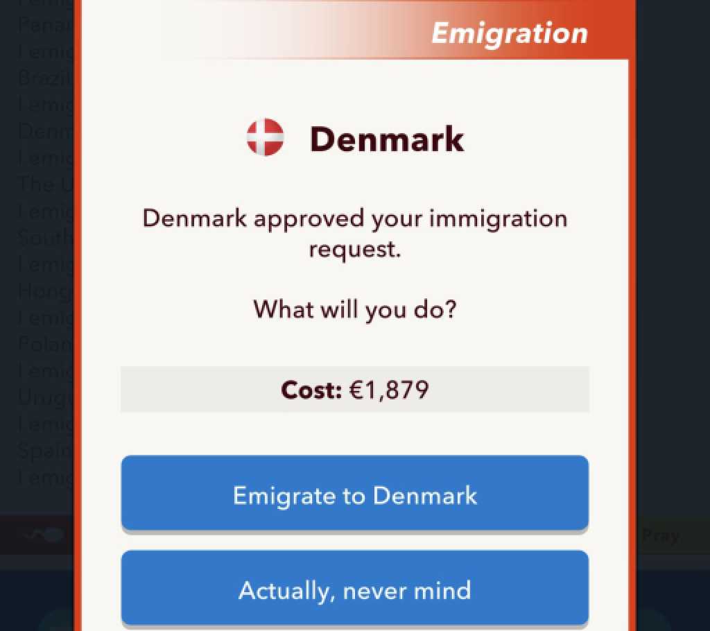 BitLife Emigrate and Travel to Different Countries