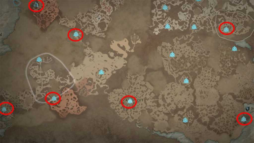 Diablo 4 Curiosity Vendor Map Locations South