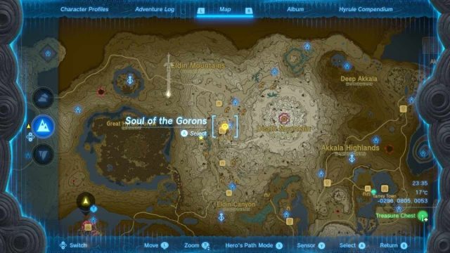 map-locatoin-of-soul-of-the-goron-side-quest-totk