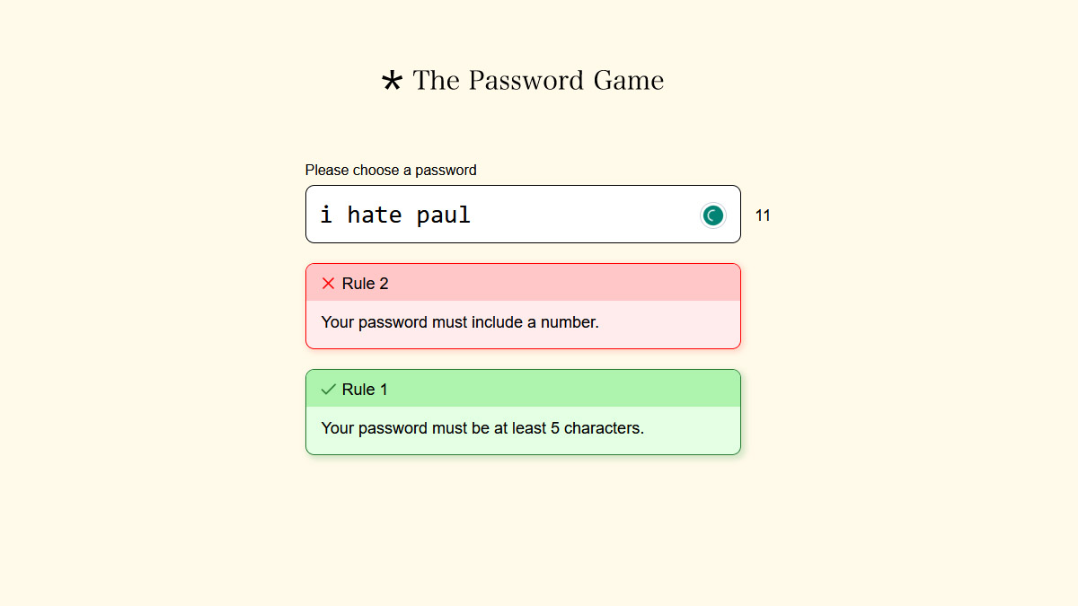 The Password Game Rule 24 Featured