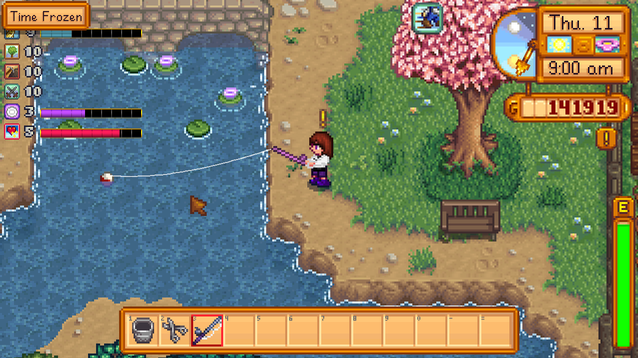 Fishing in Stardew Valley