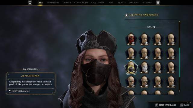 Hogwarts Legacy Asylum Mask Appearance