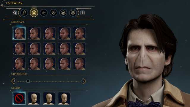 Hogwarts Legacy Voldemort Character Creation Menu