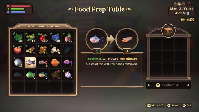 Fae Farm Food Prep Table