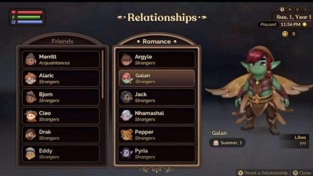 Fae Farm Relationships