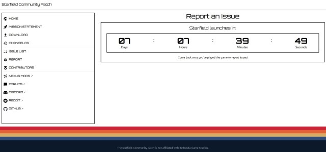 Starfield Community Patch Reporting