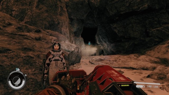 Starfield screenshot of the heart of mars cave