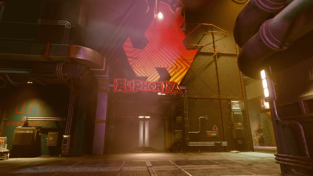 A screenshot of a bar in Starfield named Euphorika.