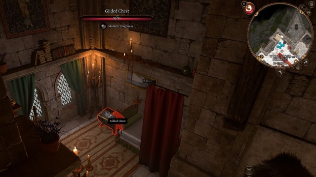 Photo of gilded chest location in Baldur's Gate 3