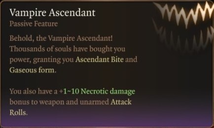 Photo of Vampire Ascendant ability 