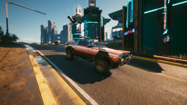 A screenshot of the Thorton Colby CX410 Butte in Cyberpunk 2077.