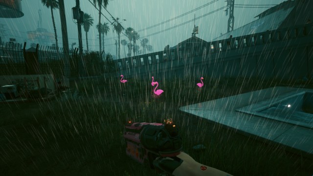 Screenshot of Flamingo Decorations in Rancho Coronado Delamain Cab.