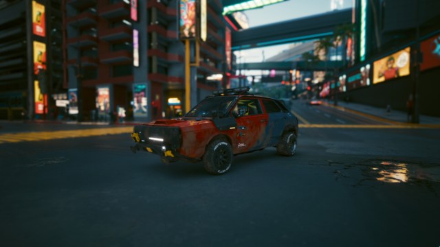 A screenshot of the Thorton Galena GA40XT "Rattler" in Cyberpunk 2077.