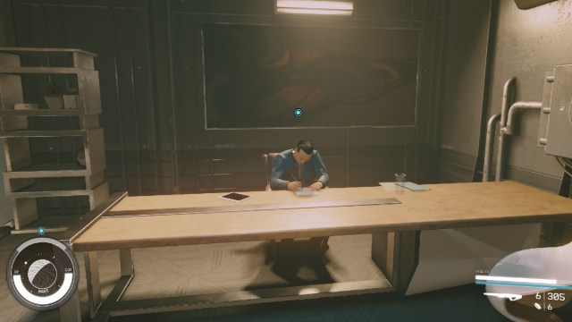 Oktai Enbayear at a desk in Starfield