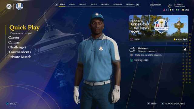 team europe colors for the ryder cup | season 6