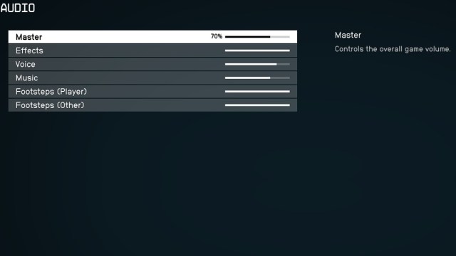 Starfield Audio Settings