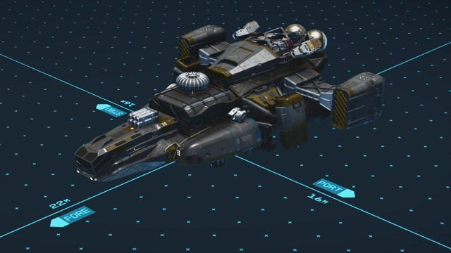 Starfield Rotated Ship