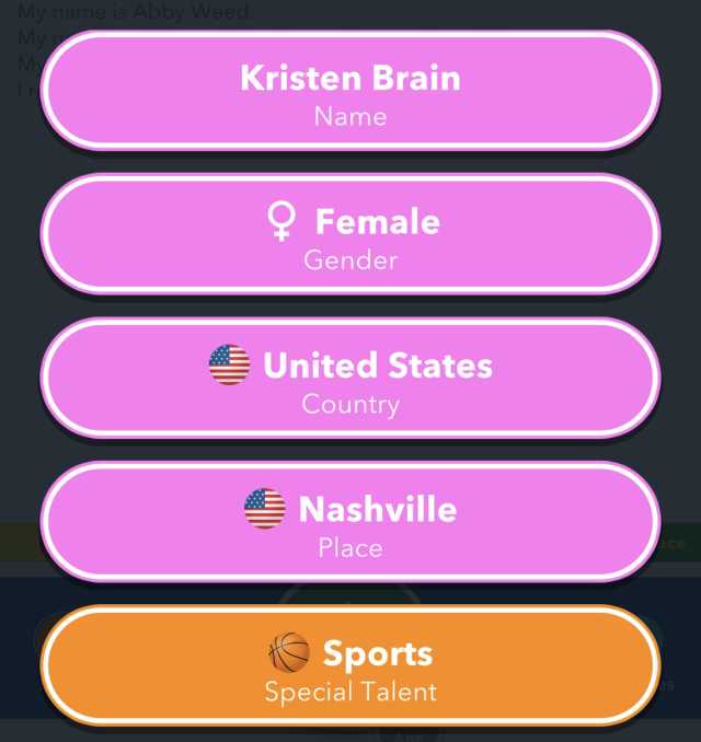 BitLife Nashville Tennessee for Jolene Challenge