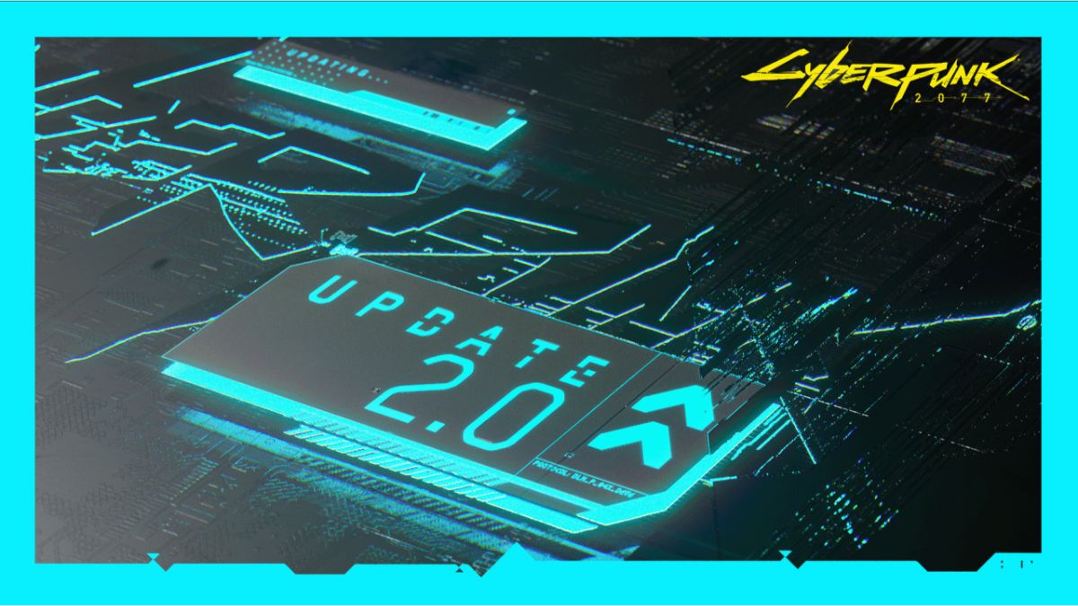 Screenshot of Cyberpunk 2077 Update 2.0 art.