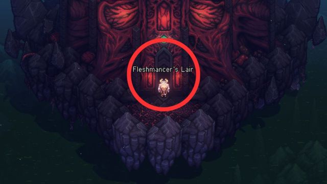 Screenshot of Necromancer's Lair in Sea of Stars.