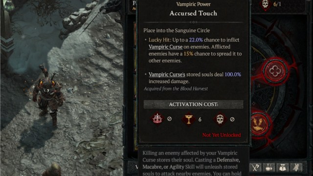 Diablo 4 Accursed Touch Vampiric Power