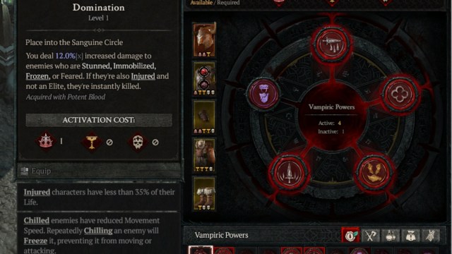 Diablo 4 Domination Vampiric Power