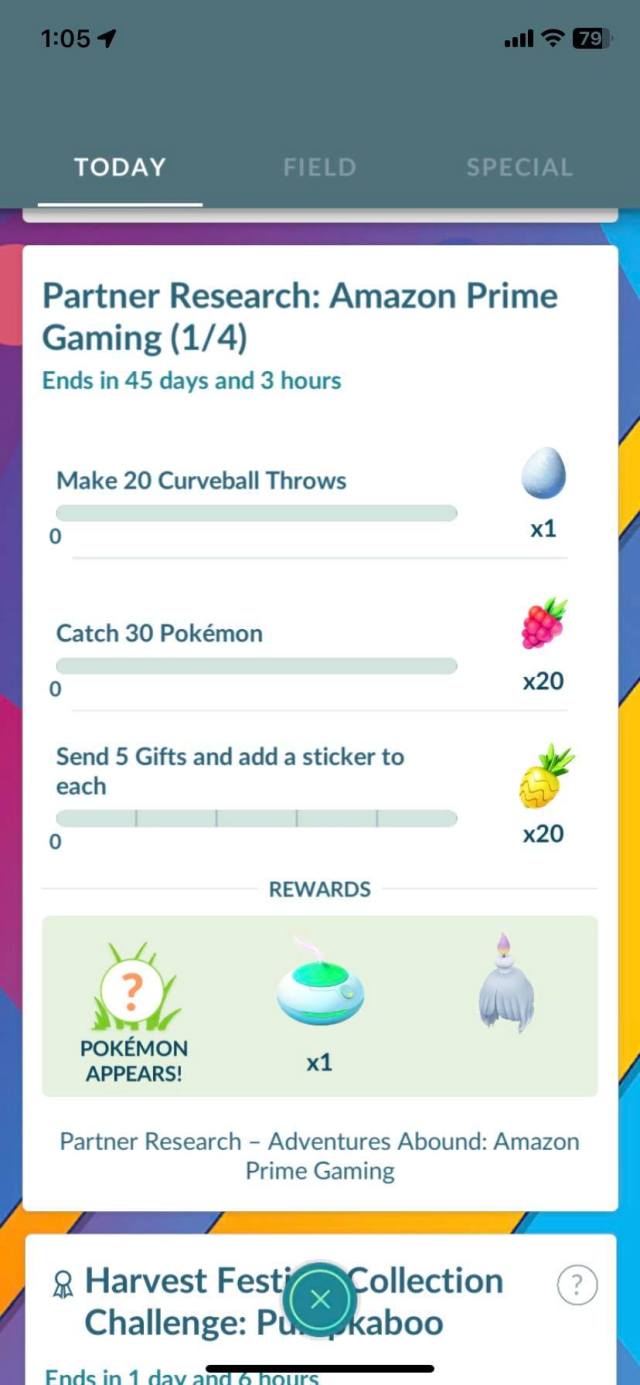 Pokemon GO Amazon Partner Research October 2023