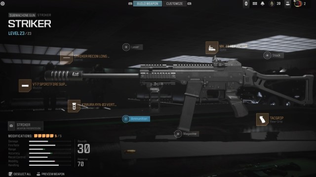 Striker SMG MW3