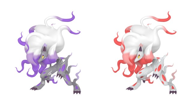 Official images of shiny and regular Hisuian Zoroark.