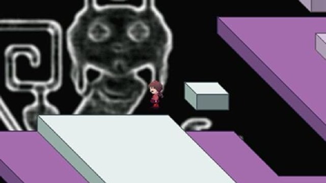 Small Child floating in the void in Yume Nikki