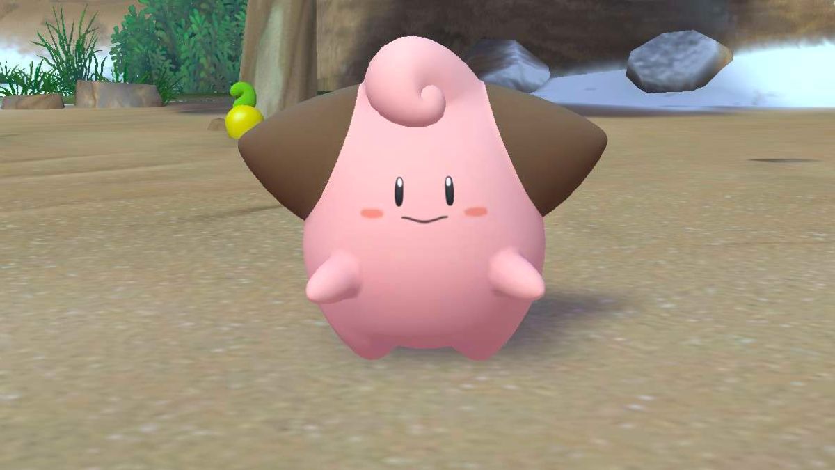 Screenshot of Cleffa in Detective Pikachu Returns.