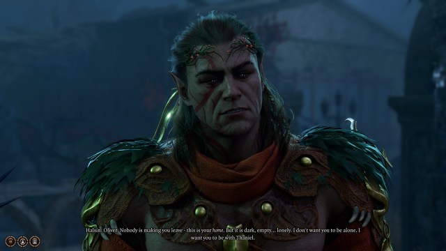 bg3 screenshot of Halsin talking to oliver