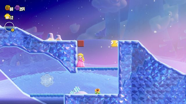 Third 10-flower coin location in Outmaway Valley in Super Mario Wonder