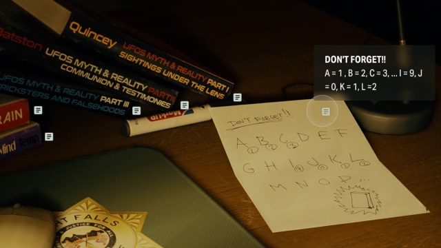 Alan Wake 2 Sheriff's Pump Shotgun Code Clue