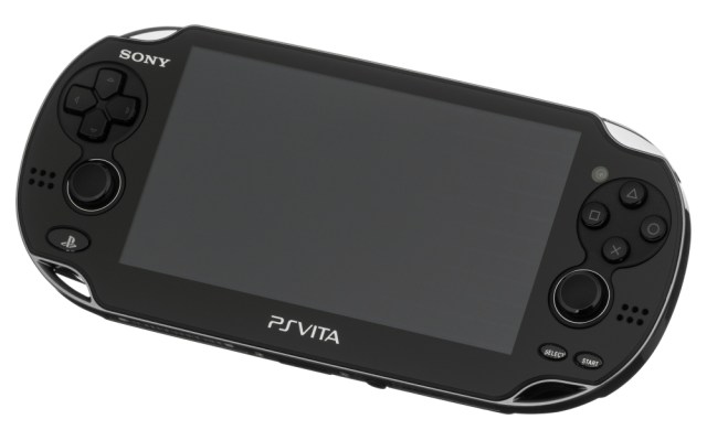 An image of a PlayStation Vita, turned off.