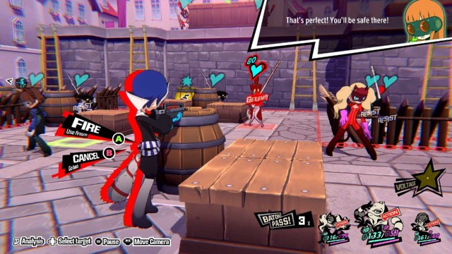 Fox takes aim at an enemy in Persona 5 Tactica