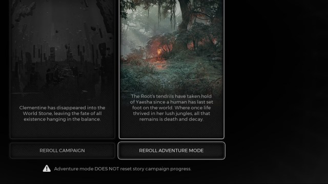 Remnant 2 Adventure Mode Select