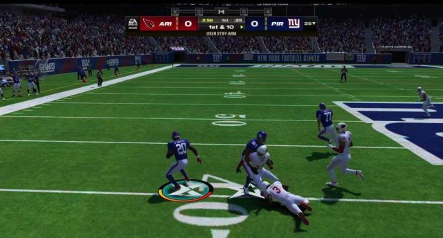 use juke move to break tackles using X | ball-carry move | madden 24