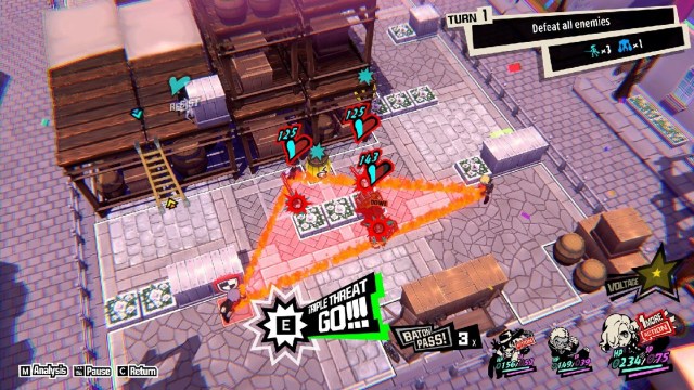 Triple Threat attack in Persona 5 Tactica