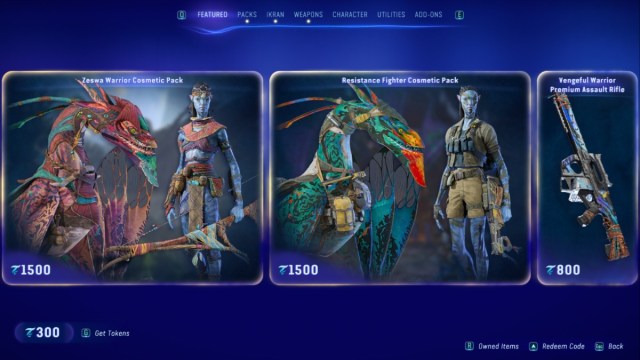 Avatar: Frontiers of Pandora Microtransaction Store