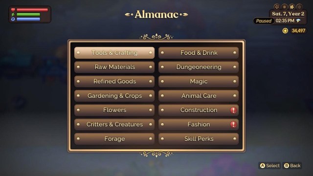 Fae Farm Almanac